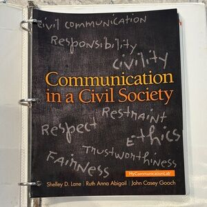 Communication in a Civil Society Textbook - Black & Orange Cover
